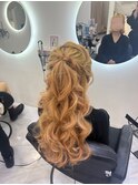 高めハーフアップ/北新地ヘアセット
