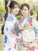 銀座浴衣レンタル　銀座浴衣持込　浴衣ヘア