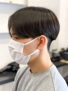 エルマーク 堺東(L-MARK) センターパートニュアンスパーマ韓国カルマパーマメンズサロン