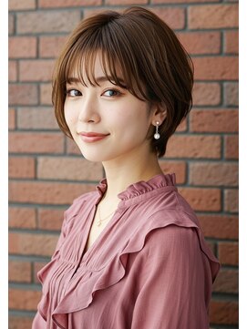 フルショウ 小牧(FURUSHO) ナチュラルブラウン/小顔みせショート/くびれカット/モテ髪ボブ