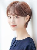 40代ひし形ショート×耳かけで後ろ姿もすっきり[西宮北口]