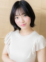 カバーヘア ブリス 川口(COVER HAIR bliss)&nbsp;黒髪似合わせカット外ハネくびれヘアウルフボブX川口20代30代