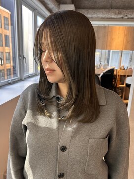 マッシュ チャヤマチ(MASHU chayamachi) 柔らか透明感カラー/ブリーチなし/オリーブブラウン/大阪梅田