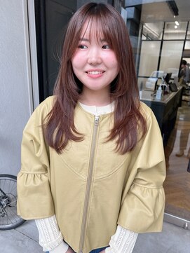 ジリ(JILI) 顔まわりワンカールレイヤー×酸性シルクストレート ▽福永