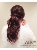 【オリーブ】大人ポニーテール