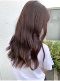 なじむ極細ハイライトにローズラテカラー