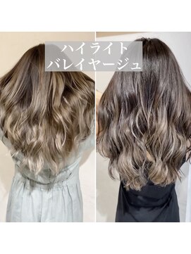 チョビー 銀座(chobii) 桜井　ハイライトバレイヤージュグレージュ