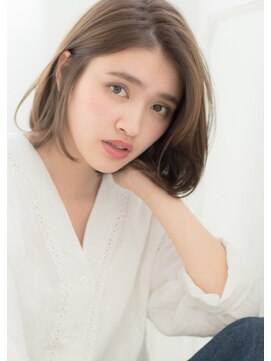 ヌーン ヘアメイク プラス ハッピータイムズ(NOON hair make+happy times) 耳かけ☆透明感イルミナアッシュベージュ 中野ヌーンstyle130