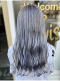 ロングヘアー　グレージュカラー