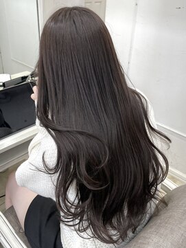 シーン(seen) 【くびれヘア×ラベンダーグレージュ】小顔カットレイヤーカット