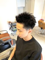 アンティコ(Antico) スパイキーショート黒髪モテ髪流行イケメン束感アップバング短髪
