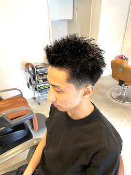 アンティコ(Antico) スパイキーショート黒髪モテ髪流行イケメン束感アップバング短髪