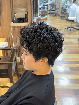 イエローコーン 金沢文庫店(YELLOW CORN) カット×スパイキーパーマ