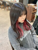 ネオリーブソラ 相模大野店(Neolive sola)&nbsp;インナーカラー　ピンクレッド　sola:neolive相模大野店