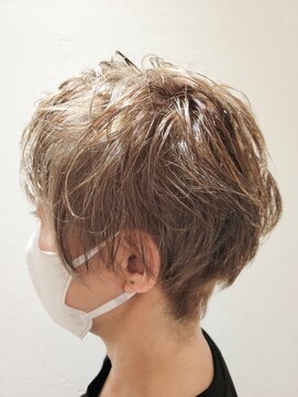 松本平太郎美容室 吉祥寺パートファイブ(PART5) ツーブロックショート×イノアカラー×ハイライト