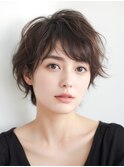 白髪が気になりにくい♪ゆるふわショートヘア