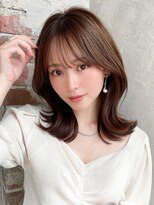 後れ毛が可愛い顔周りレイヤー/ナチュラルアッシュ/顔周り