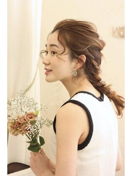 ソース 梅田(SOURCE) 結婚式や浴衣ヘアに♪編みおろしアレンジ