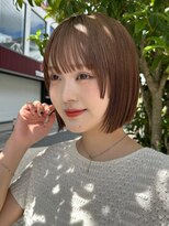 ロンド ボーイ 表参道(Lond BOY)&nbsp;くびれヘア/アプリコットオレンジ/ハイライトカラー/ミディアム