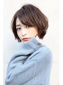 ショートボブ/20代/30代/40代/ワンカール/くびれヘア/小顔