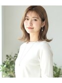 外ハネ ベージュカラー 溝の口トゥリース