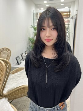 カミトトノウ 【池田】小顔見えハッシュレイヤー×透明感髪質改善カラー