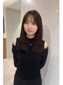 レイヤー×透明感ブラウン