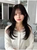 卵型似合わせ韓国前髪カット　ワンホンレイヤー　【銀座】
