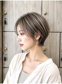 白髪ぼかしショート