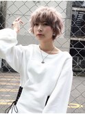 ホワイトピンクベージュのショート☆