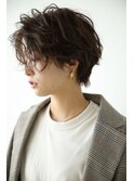 チョコブラウン×前髪なしこなれハンサムショート◎30代40代50代