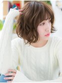 ★バレイヤージュ前下がり抜け感小顔外ハネボブ20代30代40代★8