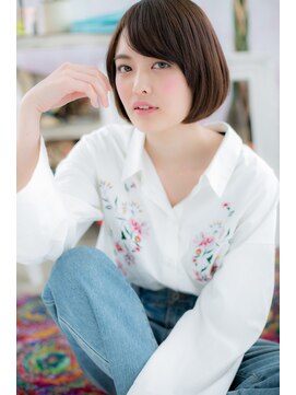 ミック 日暮里店(miq) くすみカラーアッシュブラウン前下がりマッシュボブb1