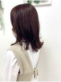外ハネピンクバイオレットカラー