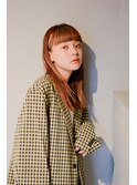 ワイドバングが可愛いおしゃれストレート