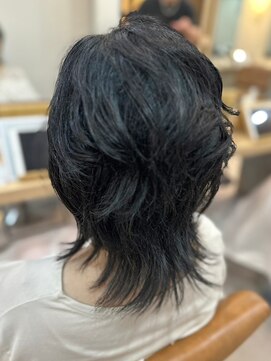 テトテ 三宮店(Tetote) 【tetote柴垣のサロンスタイル】黒髪ウルフレイヤー