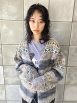 テトヘアー(teto hair) ミディアムウェーブパーマ　くるくる　くせ毛風パーマ
