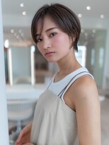 イオ 本厚木(io) 20代30代大人かわいい丸みショート耳掛けシースルーバング小顔