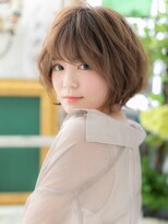 カバーヘア ブリス 川口(COVER HAIR bliss)&nbsp;大人ハイライト斜めバングくせ毛風小顔ボブh3川口20代30代40代