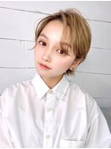 ブリーチ/透明感◎シアーカラー×小顔ショート[ゆめが丘]