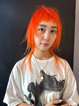 ソイ 下北沢(soi) 【vivid orange】エフェクトブリーチ_オレンジカラー_レイヤー