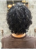 ツイストスパイラルパーマ縦落ちパーマメンズ波巻きパーマ
