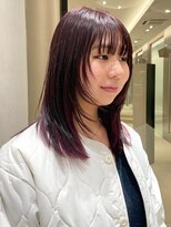 ソー 銀座(SAUT) ボルドーカラー/ワインレッド/ブリーチなし/レイヤーカット