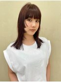 【snuw mina】レイヤーカット/姫カット/伏見/ワインレッド