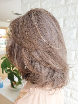 松本平太郎美容室 吉祥寺パートファイブ(PART5) ミディアムレイヤーボブ×イノアカラー×ハイライト
