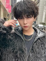 【MINX】メンズ韓国マッシュニュアンスパーマ_銀座