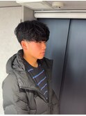 無造作ラフシャドウパーマ刈り上げツーブロック