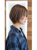 白髪ぼかし脱白髪染め似合わせショートボブ40代50代60代♪