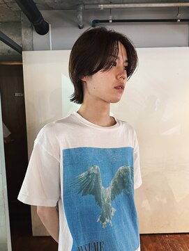 ノラジャーニー(NORA Journey) メンズボブウルフメンズミディアムレイヤーカットメンズウルフ