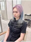 【坪井】ホワイトラベンダー×水色×ブラック